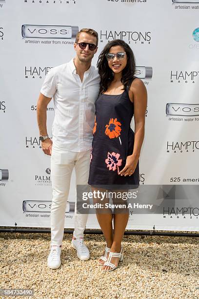 Brendan Fallis and Hannah Bronfman attend the Hamptons Magazine celebrates cover stars Hannah Bronfman and Brendan Fallis at OREYA Hamptons on July...