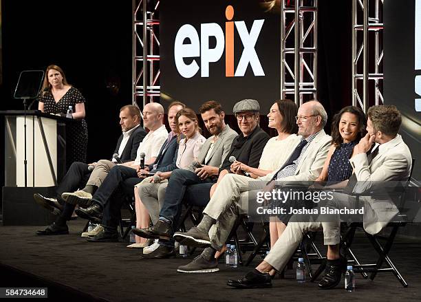 Jocelyn Diaz, executive producer Keith Redmon, creator/executive producer Olen Steinhauer, showrunner/executive producer Bradford Winters, actress...