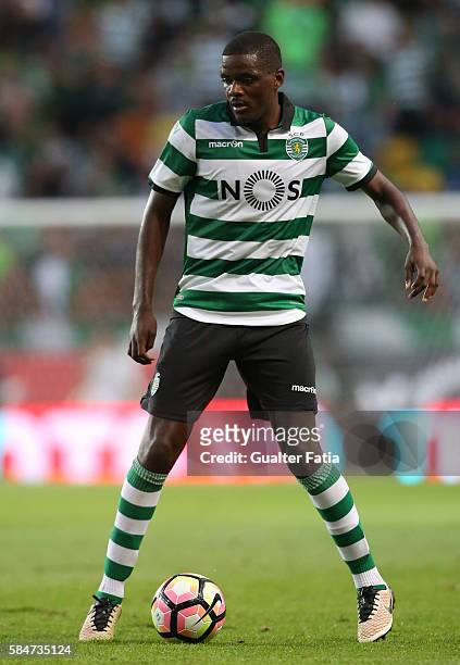 Sporting CP's midfielder William Carvalho in action during the Pre Season Friendly match between Sporting CP and Wolfsburg at Estadio Jose Alvalade...