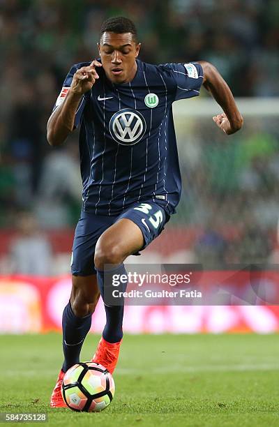 Wolfsburg's defender Anton-Leander Donkor in action during the Pre Season Friendly match between Sporting CP and Wolfsburg at Estadio Jose Alvalade...