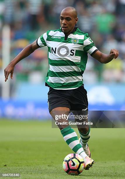 Sporting CP's midfielder Joao Mario in action during the Pre Season Friendly match between Sporting CP and Wolfsburg at Estadio Jose Alvalade on July...