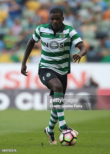 Sporting CP's midfielder William Carvalho in action during the Pre Season Friendly match between Sporting CP and Wolfsburg at Estadio Jose Alvalade...