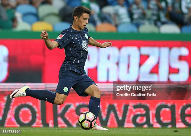 Wolfsburg's forward Josip Brekalo in action during the Pre Season Friendly match between Sporting CP and Wolfsburg at Estadio Jose Alvalade on July...