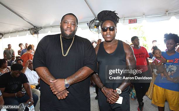 Ace Hood and Killer Mike attends #BankBlack Miami on July 30, 2016 in Miami, Florida.