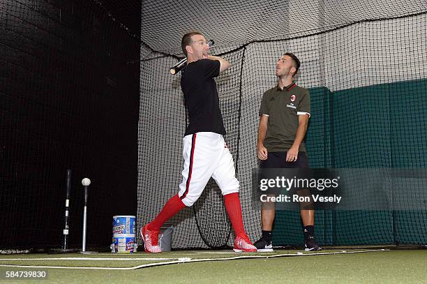 The Chicago White Sox hosted a visit by soccer team A.C. Milan on July 26, 2016 at U.S. Cellular Field in Chicago, Illinois prior to the game against...