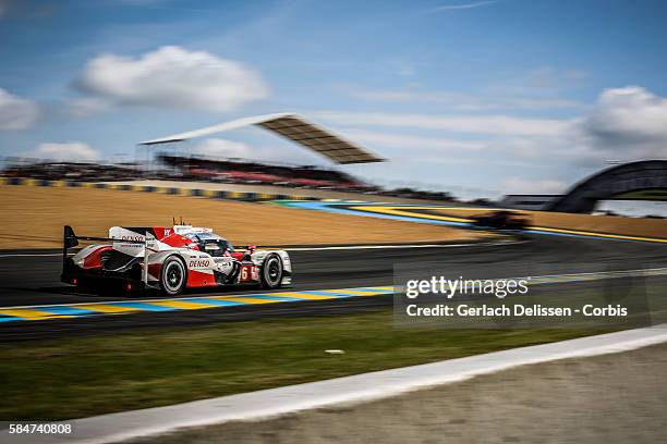 Toyota Gazoo Racing , #6 Toyota TS050 Hybrid with Drivers Stephane Sarrazin , Michal Conway and Kamui Kobayashi during the 84th running of the Le...