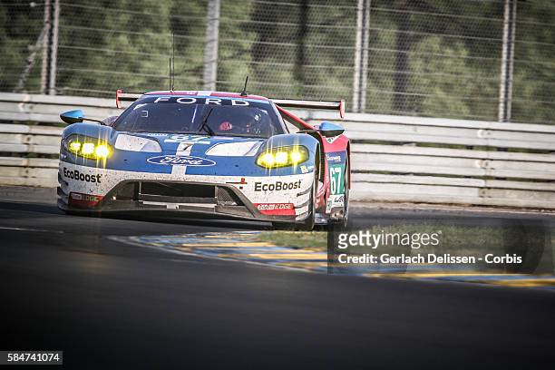 Ford Chip Ganassi Team UK , #67 Ford GT, with Drivers Marino Franchitti , Andy Priaulx and Harry Tincknell during the 84th running of the Le Mans 24...