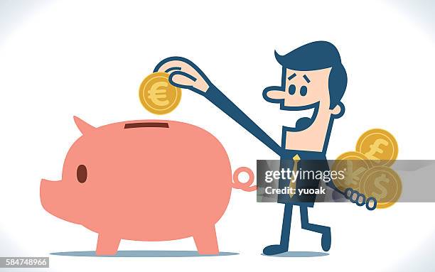 saving money - critical mass stock illustrations