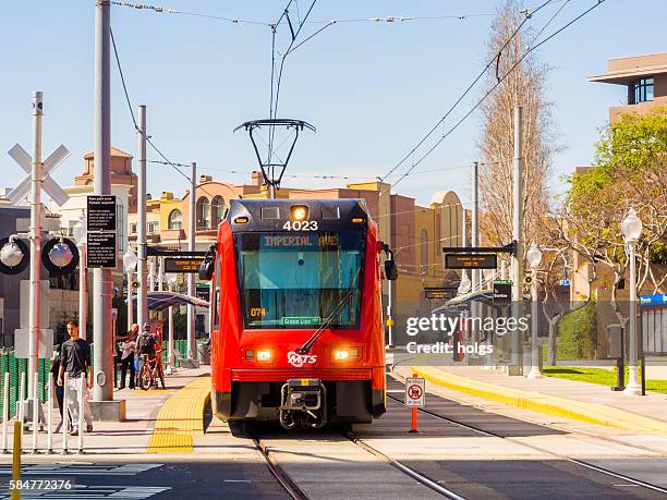 san diego trolley - san diego trolley stock pictures, royalty-free photos & images