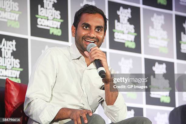 Comedian/Actor Aziz Ansari attends Master of None cast panel at Just for Laughs Comedy Festival held at The Hyatt Regency Montreal on July 29, 2016...