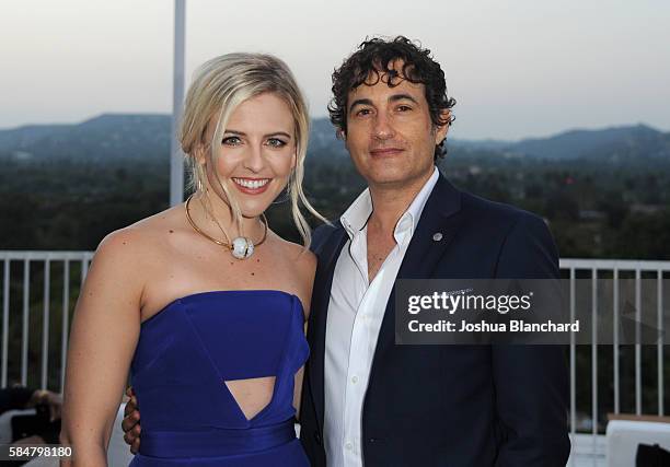 Actress Helene Yorke and creator/showrunner Joshua Michael Stern of "Graves" attend the EPIX TCA presentation at The Beverly Hilton Hotel on July 30,...