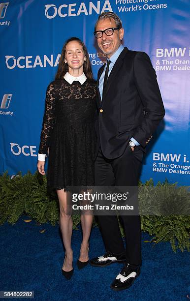 Jeff Goldblum and wife Emilie Livingston attend the 9th Annual Oceana SeaChange Summer Party on July 30, 2016 in Laguna Beach, California.