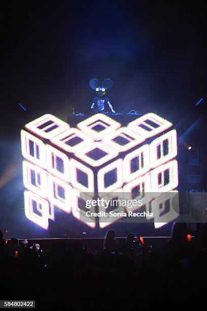 Deadmau5 performs at Veld Music Festival at Downsview Park on July 30, 2016 in Toronto, Canada.