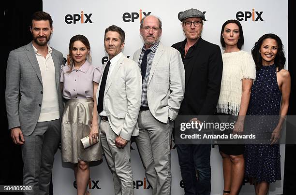 Actors Richard Armitage, Mina Tander, Leland Orser, Richard Jenkins, Rhys Ifans, Michelle Forbes and Tamlyn Tomita attend EPIX's Television Critics...