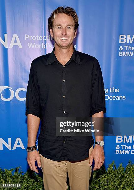 Swimmer Aaron Piersol attends the 9th annual Oceana SeaChange Summer party on July 30, 2016 in Laguna Beach, California.