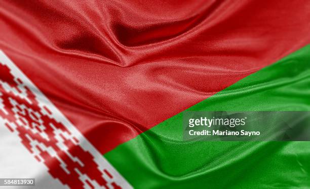 high resolution digital render of belarus flag - belarus stock illustrations