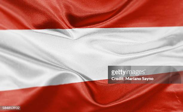 high resolution digital render of austria flag - flagge stock-grafiken, -clipart, -cartoons und -symbole
