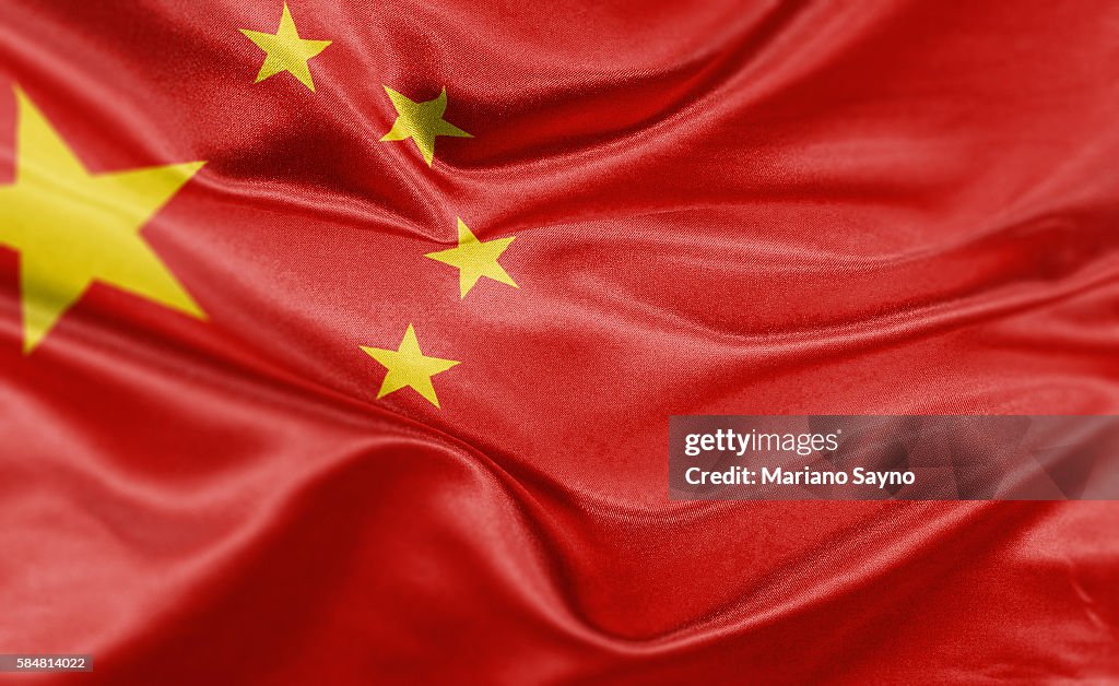 High resolution digital render of China flag
