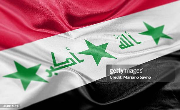 bildbanksillustrationer, clip art samt tecknat material och ikoner med high resolution digital render of iraq flag - irak