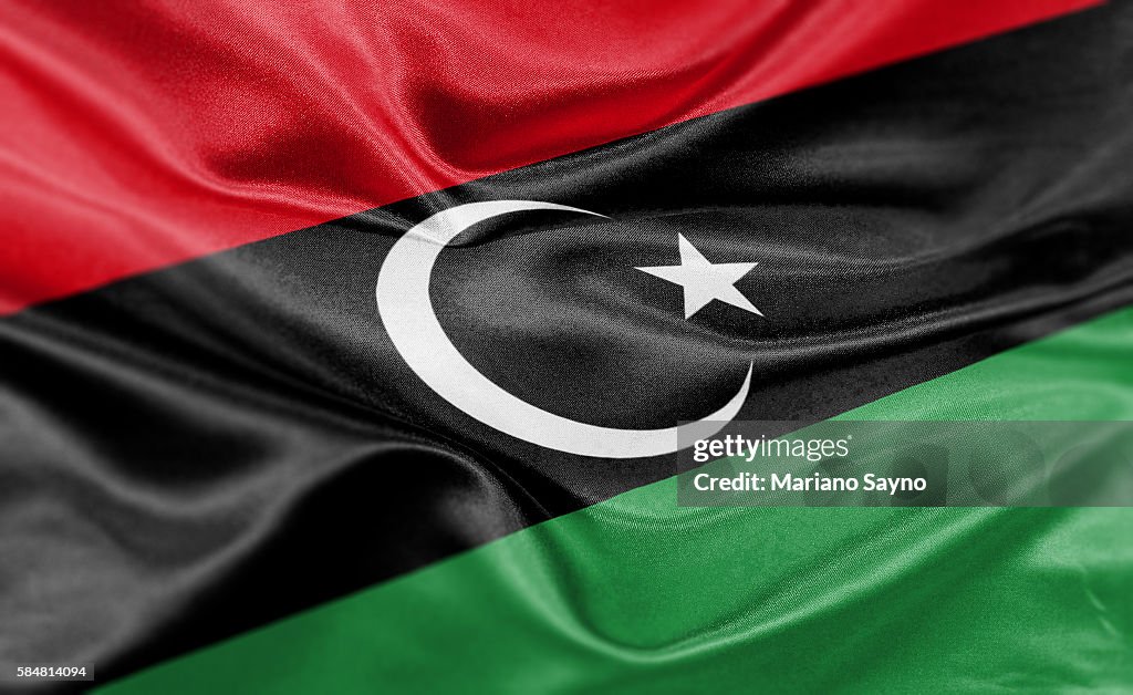 High resolution digital render of Libya flag