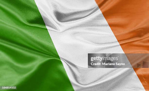 ilustrações, clipart, desenhos animados e ícones de high resolution digital render of ireland flag - república da irlanda