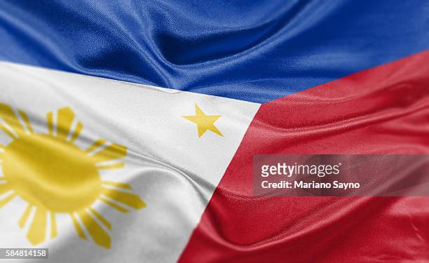 high resolution digital render of philippines flag - philippines national flag stock-grafiken, -clipart, -cartoons und -symbole