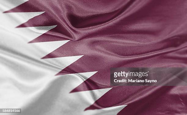 high resolution digital render of qatar flag - qatar stock illustrations