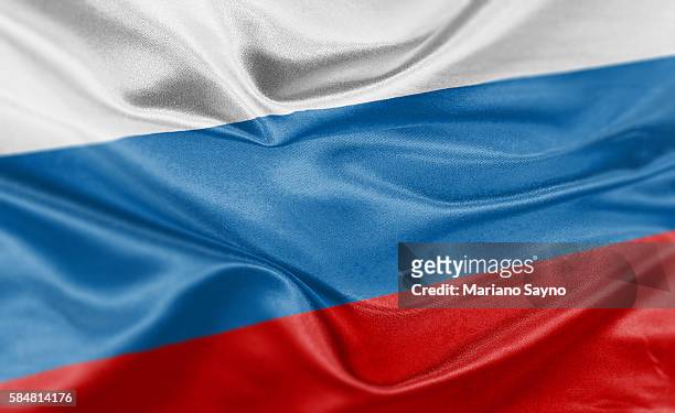 high resolution digital render of russia flag - russland stock-grafiken, -clipart, -cartoons und -symbole