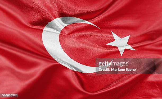 illustrazioni stock, clip art, cartoni animati e icone di tendenza di high resolution digital render of turkey flag - turchia