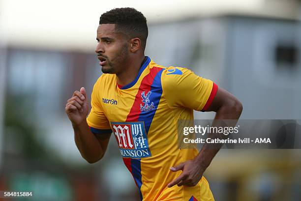 Zeki Fryers of Crystal Palace during the Pre-Season Friendly match between AFC Wimbledon and Crystal Palace at The Cherry Red Records Stadium on July...