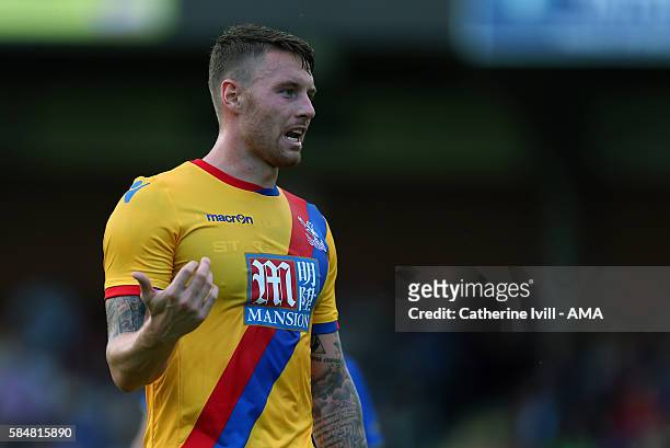 Connor Wickham of Crystal Palace during the Pre-Season Friendly match between AFC Wimbledon and Crystal Palace at The Cherry Red Records Stadium on...