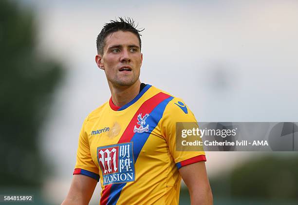 Martin Kelly of Crystal Palace during the Pre-Season Friendly match between AFC Wimbledon and Crystal Palace at The Cherry Red Records Stadium on...