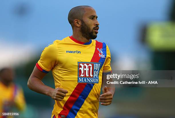 Andros Townsend of Crystal Palace during the Pre-Season Friendly match between AFC Wimbledon and Crystal Palace at The Cherry Red Records Stadium on...