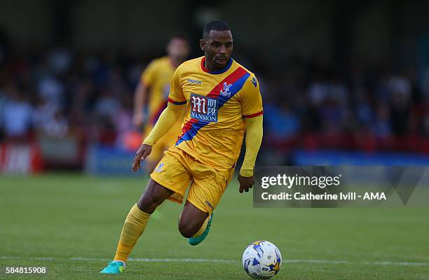 Jason Puncheon of Crystal Palace during the Pre-Season Friendly match between AFC Wimbledon and Crystal Palace at The Cherry Red Records Stadium on...