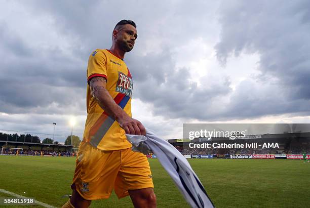 Damien Delaney of Crystal Palace during the Pre-Season Friendly match between AFC Wimbledon and Crystal Palace at The Cherry Red Records Stadium on...