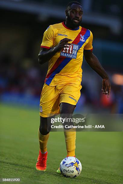 Hiram Boateng of Crystal Palace during the Pre-Season Friendly match between AFC Wimbledon and Crystal Palace at The Cherry Red Records Stadium on...