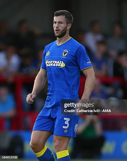 Jonathan Meades of AFC Wimbledon during the Pre-Season Friendly match between AFC Wimbledon and Crystal Palace at The Cherry Red Records Stadium on...