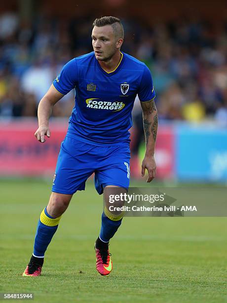 Dean Parrett of AFC Wimbledon during the Pre-Season Friendly match between AFC Wimbledon and Crystal Palace at The Cherry Red Records Stadium on July...