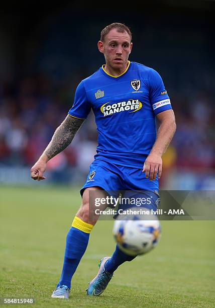 Barry Fuller of AFC Wimbledon during the Pre-Season Friendly match between AFC Wimbledon and Crystal Palace at The Cherry Red Records Stadium on July...