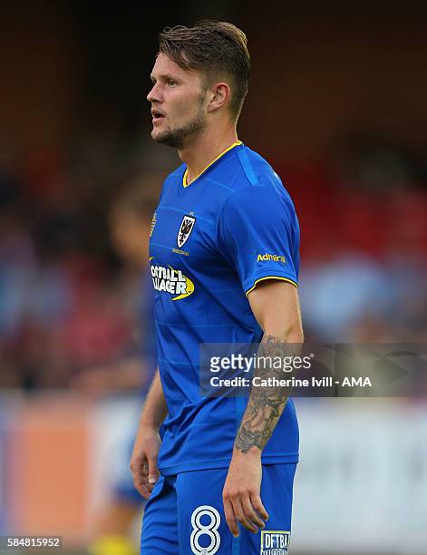 Jake Reeves of AFC Wimbledon during the Pre-Season Friendly match between AFC Wimbledon and Crystal Palace at The Cherry Red Records Stadium on July...