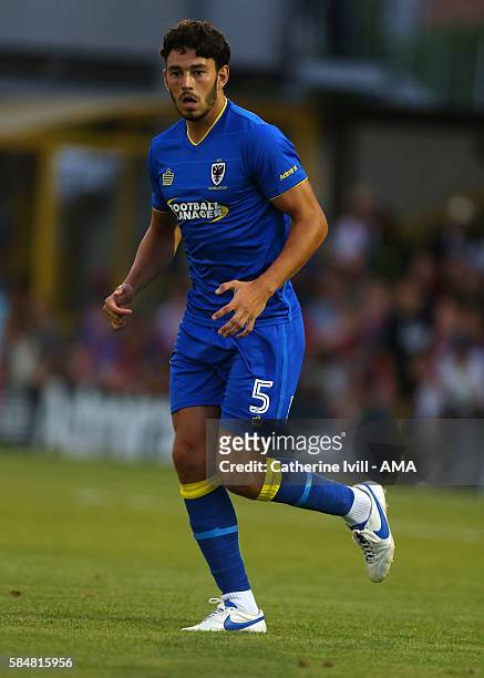 Will Nightingale of AFC Wimbledon during the Pre-Season Friendly match between AFC Wimbledon and Crystal Palace at The Cherry Red Records Stadium on...