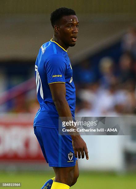 Dominic Poleon of AFC Wimbledon during the Pre-Season Friendly match between AFC Wimbledon and Crystal Palace at The Cherry Red Records Stadium on...