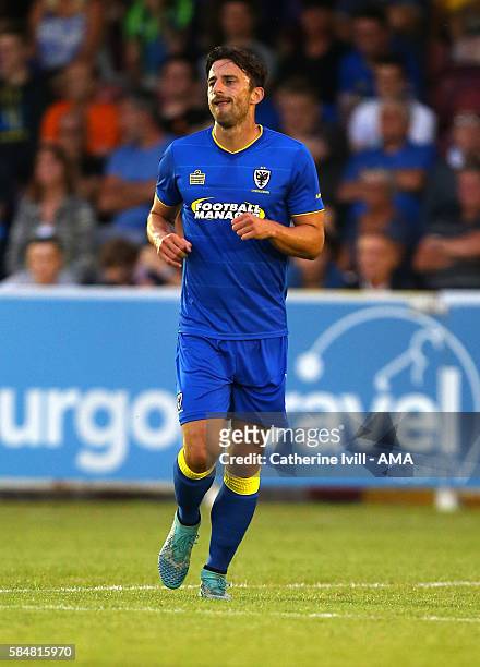 Chris Whelpdale of AFC Wimbledon during the Pre-Season Friendly match between AFC Wimbledon and Crystal Palace at The Cherry Red Records Stadium on...