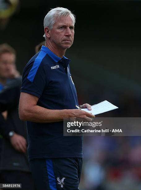 Alan Pardew Manager of Crystal Palace during the Pre-Season Friendly match between AFC Wimbledon and Crystal Palace at The Cherry Red Records Stadium...