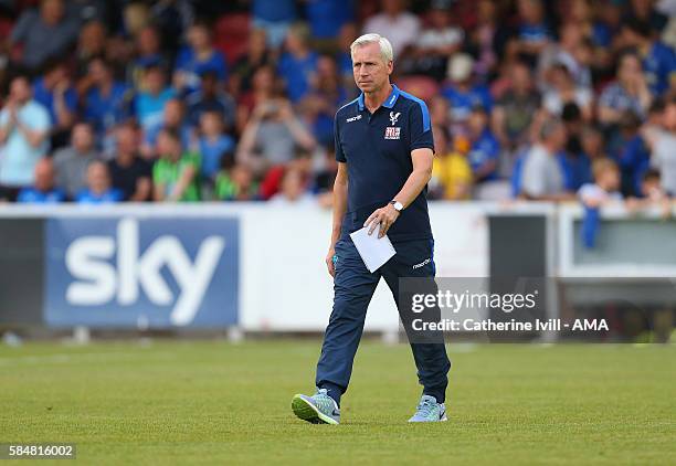 Alan Pardew Manager of Crystal Palace during the Pre-Season Friendly match between AFC Wimbledon and Crystal Palace at The Cherry Red Records Stadium...