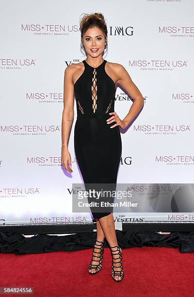 Miss Teen USA 2007, actress and pageant judge Hilary Cruz attends the 2016 Miss Teen USA Competition at The Venetian Las Vegas on July 30, 2016 in...