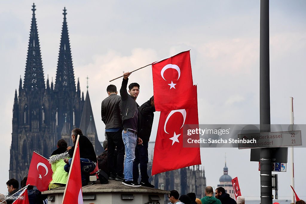 Erdogan Supporters Rally In Cologne