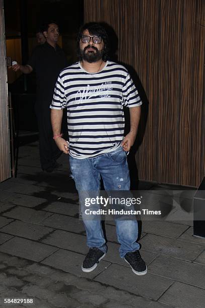 Bollywood music composer Pritam Chakraborty during a special screening of Movie Dangal at Bollywood actor Aamir Khan's residence at Carter Road, Khar...