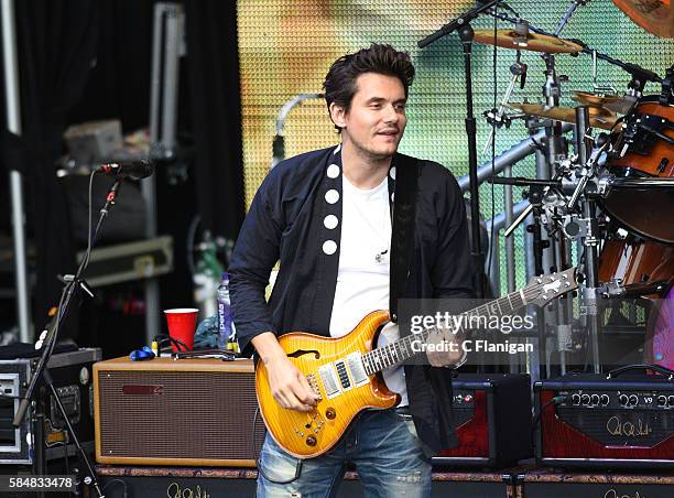 John Mayer of Dead and Company performs during the 2016 summer tour closing show at Shoreline Amphitheatre on July 30, 2016 in Mountain View,...