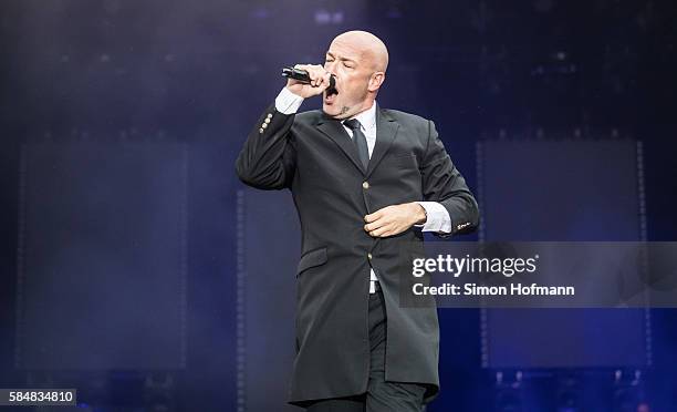 Der Graf of Unheilig performs during Schlosspark Open Air on July 31, 2016 in Weinheim, Germany.